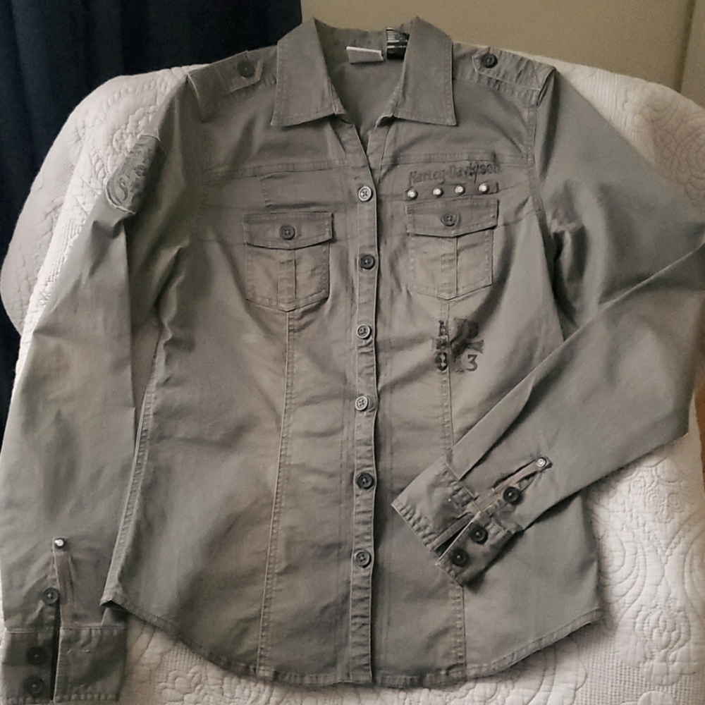 Womens denim Harley shirt size M